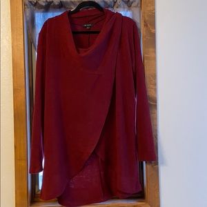 Beautiful Maroon Wrap Shirt
